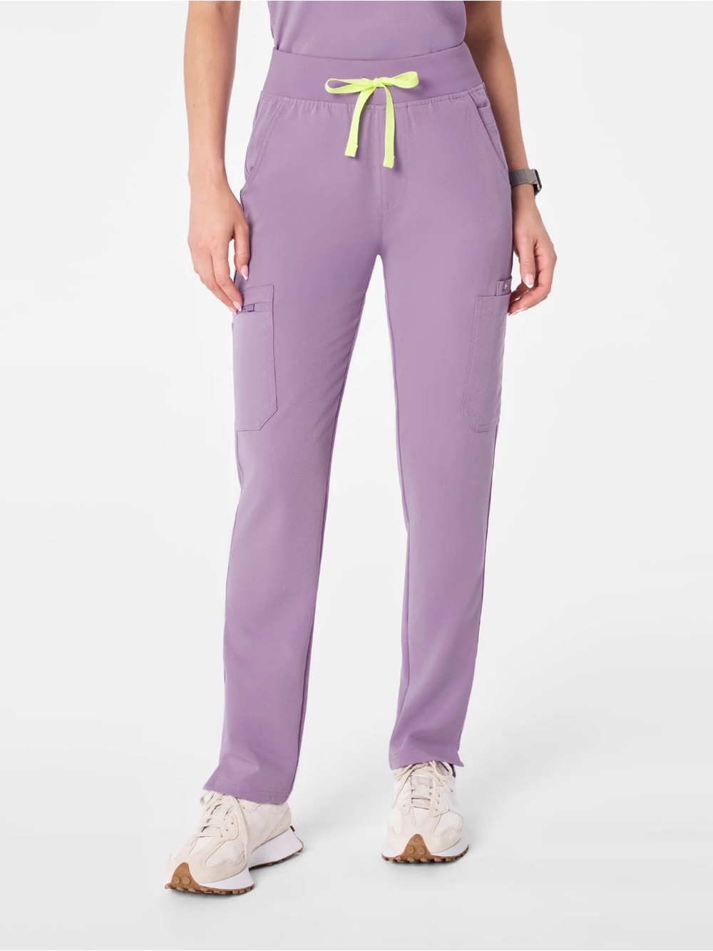 FIGS NWT High Waisted Yola Yoga WB Scrub Pants Purple Haze M Limited